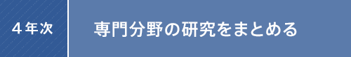 4年次:専門分野の研究をまとめる